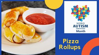 Homemade Pizza Roll Ups | Vegetarian | April is Autism Awareness Month