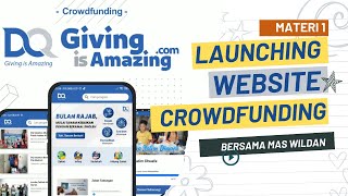 LAUNCHING WEBSITE CROWDFUNDING "GIVING IS AMAZING"