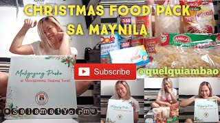 CHRISTMAS FOOD PACK SA MAYNILA MULA KAY YORME | ISKO MORENO| QUEL QUIAMBAO