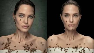 Angelina Jolie covered in hundreds of bees for World Bee Day | Good cause | #AngelinaJolie