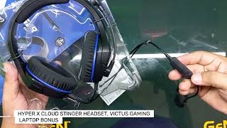 Unboxing Hyper X Cloud Stinger Headset Include in Hp Victus Gaming Laptops