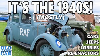 BACK TO THE 1940s! Cars, lorries & WW2 trucks at Sleap