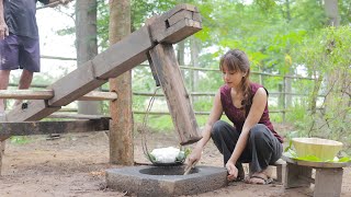 How to make traditional noodle in my country Cambodia - Polin lifestyle