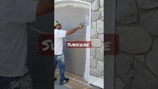 how to paint a garage door the fastest way