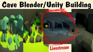 Making A Low Poly Puzzle Cave Dungeon in Blend & Unity LiveStream