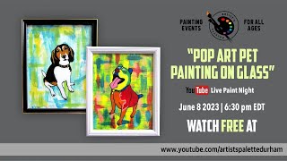 Pop Art Pet - Painting on Glass | Live Painting Tutorial - Learn to paint from home step-by-step