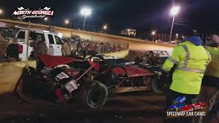 A Hobby Feature with a Crash and Roll on 11 11 17 at North Georgia Speedway mp4