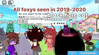 |~All foxy characters seen 2019-2020~|