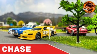 Model Cars Chase on my 1/64 Miniature Diorama #stopmotion