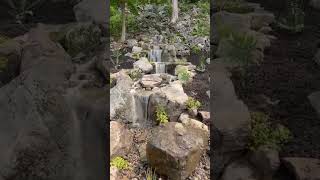 Gorgeous Backyard Transformation #pondlesswaterfall #waterfeature #backyardwaterfall