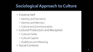 The Sociology of Culture: An Ice Breaker-- BR Walters