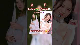 Who is more preety 💗#A={Indian Jisoo🇮🇳}#B={Korean Jisoo🇰🇷}#KimJisoo💗#Viral🔥#Short💗