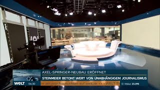 Erster Blick ins neue WELT-TV-Nachrichtenstudio im Axel Springer Neubau