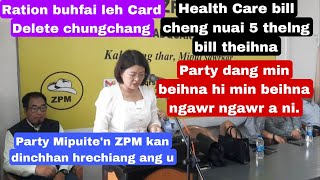 Lalrinpuii Minister - Zoram hmasawnna'n Party mipuite chiah duhsak hi kan tumlo