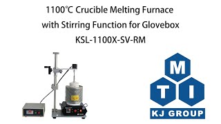 1100oC Crucible Melting Furnace with Stirring Function for Glovebox-KSL-1100X-SV-RM Installation