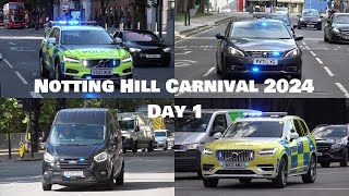 Emergency services responding during DAY 1 of Notting Hill Carnival 2024