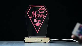 Myphotoprint Best Mom Ever -Heartwarming Mother's Day Or Birthday Gift - Lamp For Mom | MyPhotoPrint