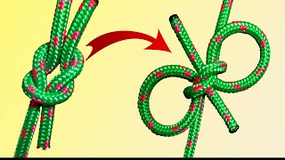 Nó direito com Acabamento em 8 - The 8 square knot