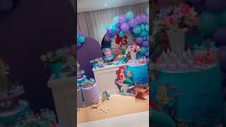 Linda Decoração da Sereia Ariel feita com PEGUE E MONTE  #fiesta  #festa