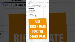 Calculate Age in Whole Years Using Google Sheets