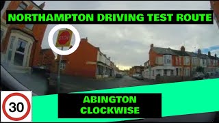 Northampton Driving Test Route - Abington Clockwise