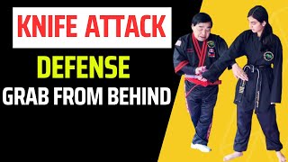 Defense Against Grab From Behind & Knife Attack - Tom Cat Technique 17, 18, 19 & 20