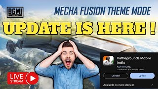 BGMI NEW MECHA FUSION UPDATE ♥️⚡. LIVE STREAM GAMING REVIEW 💥 . #newupdate #bgmiupdate #bgmilive