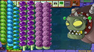 Plants Vs Zombies| TEAM PULT - ScaredyShroom And FumeShroom Vs GigaGargantuar Dr.Zomboss All Zombies