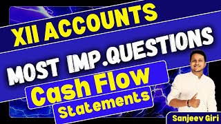 Most Important Question Of Cash Flow Statement | Important Question of Cash Flow Statements Class 12