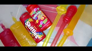 very yummy mobile jelly and yummy skittles candies