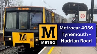 Tyne and Wear Metro Metrocar 4036 Tynemouth - Hadrian Road