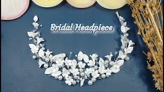 BRIDAL HEADPIECE | HOW IT IS MADE | WIRED POLYMER CLAY/BEADS | LoviCraft