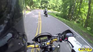 DR650sm and a DRZ400sm at Deals Gap