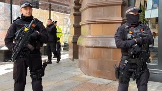 Heavily Armed Police Safekeeping Borris Johnson