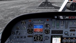 Prepar3D V4.5 | Go-around and Landing | Ljubljana Airport LJLJ | Cessna Citation 2 | RTX 2070 SUPER