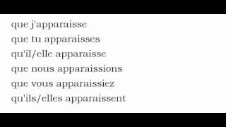 French conjugation  = Apparaître