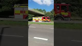 Scania Fire engine responding lights