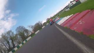 Mallory Park 2nd round 15th April 2023. 2nd 6A race - Gilera Runner 180 Wilkinson Racing (no sound)!