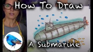 Learn how to draw A SUBMARINE: STEP BY STEP GUIDE! (Age 5 +)