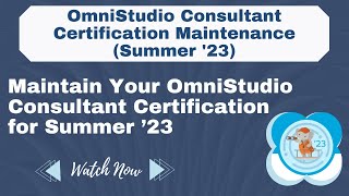 Salesforce Trailhead - Maintain Your OmniStudio Consultant Certification for Summer ’23