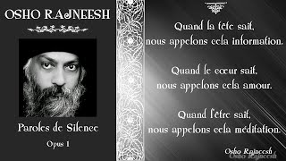 Osho Rajneesh - Paroles de Silence - 1