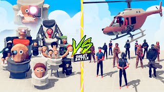 POLICE & MILITARY TEAM vs SKIBIDI TOILET TEAM - Totally Accurate Battle Simulator TABS