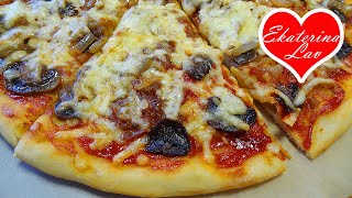 ТЕСТО ДЛЯ ПИЦЦЫ как в пиццерии! Pizza Dough Recipe! Тесто для мягкой и тонкой пиццы! Простой рецепт!