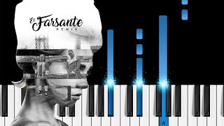 El Farsante (Remix) - Ozuna ft. Romeo Santos - Easy Piano Tutorial