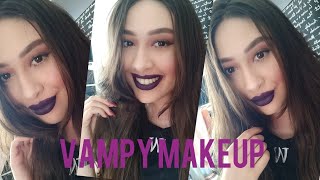 MAQUILLAJE EN TONOS MORADOS | INSTAGRAM VAMPY LOOK