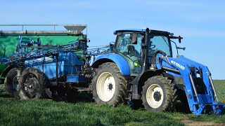 🔵🟡New Holland t6/120  postrekovanie 🌾pšenice 🌾