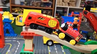 BRIO Trains: Fireman Toy Vehicles, Tunnel & Wooden Train Railway Toys Unboxing for Kids