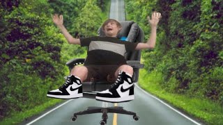 RIDING AN OFFICE CHAIR DOWN A HILL!