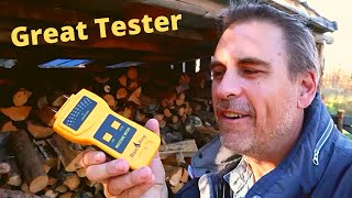 Testing your firewood with moisture sensor