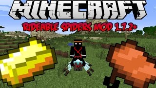 Minecraft Mod Review Ridable Spiders 1.7.2+ TAME YOUR SPIDER TODAY!